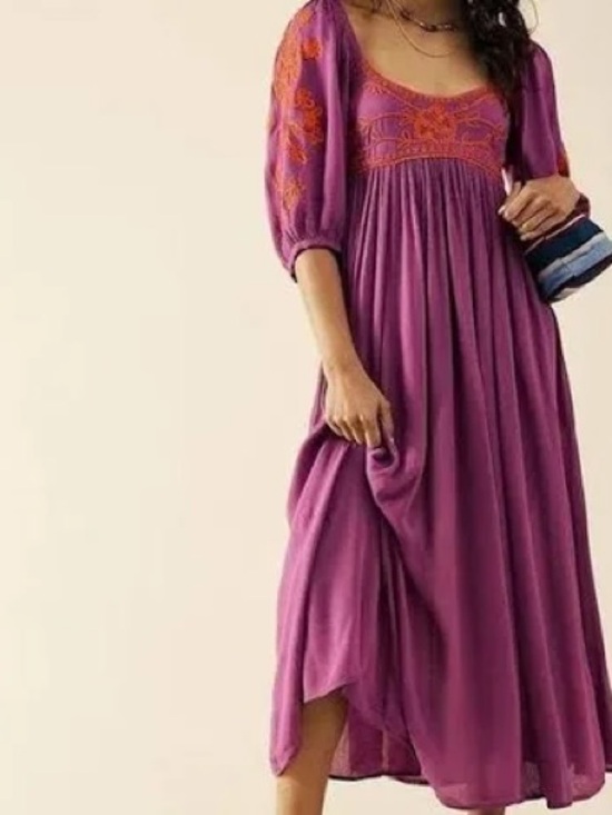 Free People Dresses & Skirts - Free People Wedgewood Maxi Dress in Orchid Pavillion Size Med